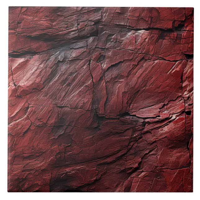 Textured Red Rocks Ceramic Tile (The complete printed tile design. Tiles sold individually.)