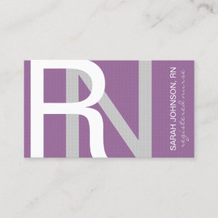 Textured Registered Nurse CHOOSE BACKGROUND COLOR Business Card
