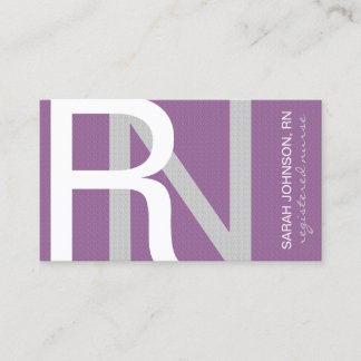 Textured Registered Nurse  CHOOSE BACKGROUND COLOR Business Card