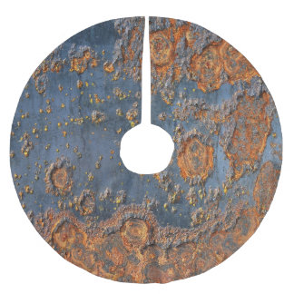 Textured rusted metal background. brushed polyester tree skirt