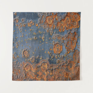 Textured rusted metal background. tapestry