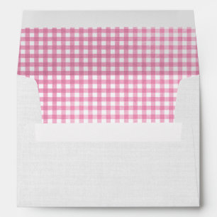 textured soft grey with gingham envelope