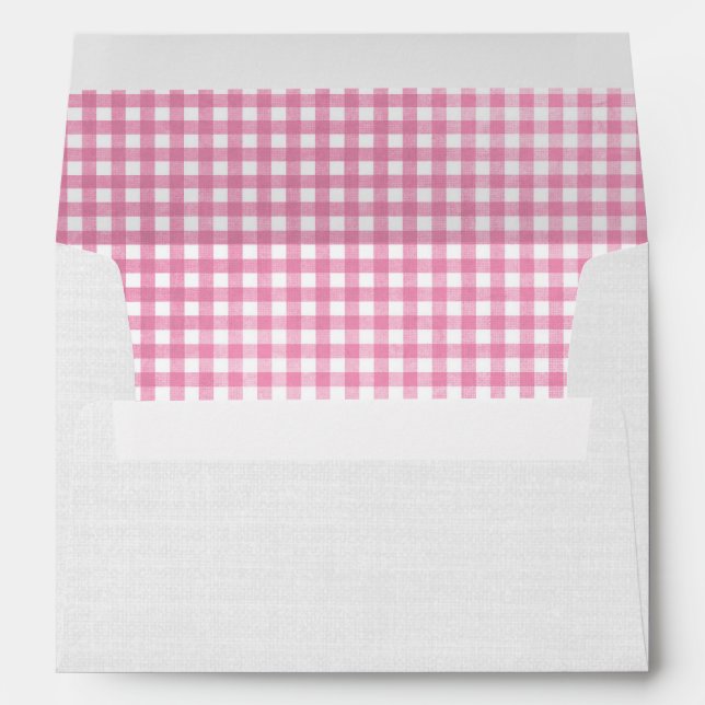 textured soft grey with gingham envelope (Back (Bottom))