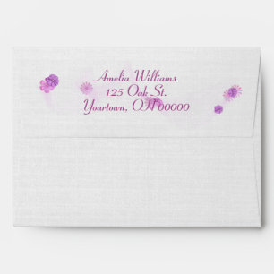 textured soft grey with pink gingham envelope