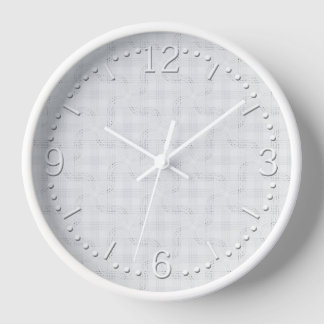 Textured solid white. clock