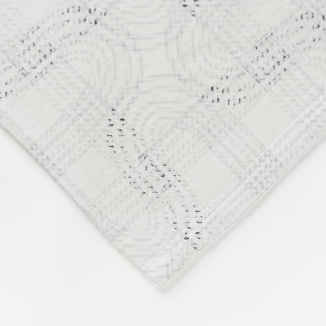 Textured solid white.  fleece blanket (Corner)