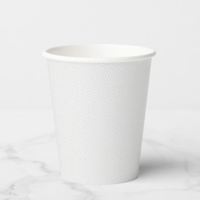 Textured solid white. paper cups (Front)