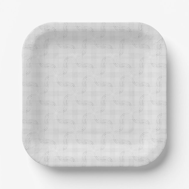 Textured solid white.  paper plate (Front)