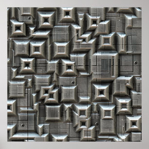 Textured Space Tiles Poster