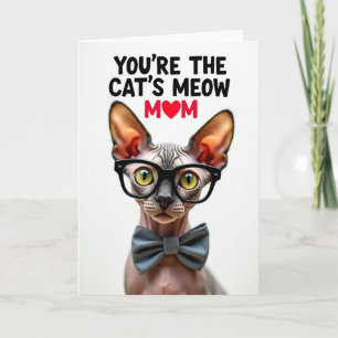 Textured Sphynx Cat Mom Card