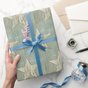 Textured star wrapping paper