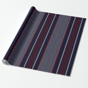 Textured stripe seamless pattern with navy blue, r wrapping paper