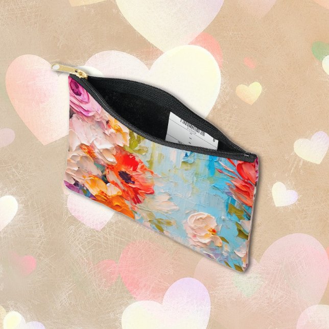 Textured Summer Flowers Accessory Pouch (Creator Uploaded)