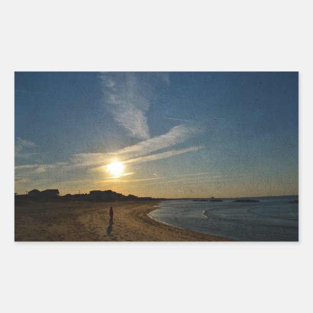 Textured Sunset by Shirley Taylor Rectangular Sticker (Front)
