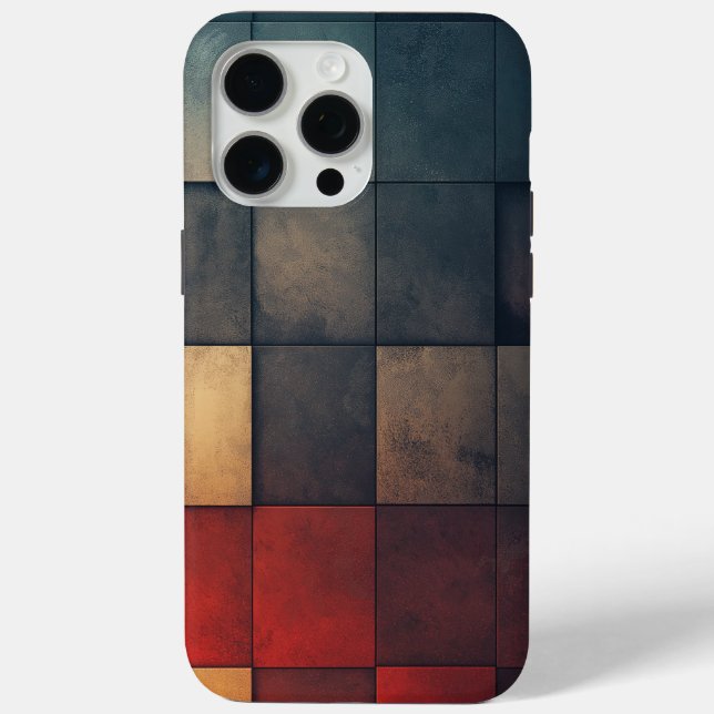 🎨 Textured Tile in Color Nuances🔲 Case-Mate iPhone Case (Back)