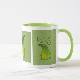 Textured Tiled Pears Mug