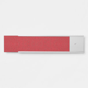 Textured Tomato Red Custom Name Plate