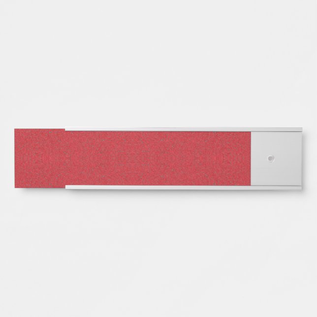 Textured Tomato Red Custom Name Plate (Front)