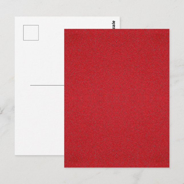 Textured Tomato Red Custom Postcard (Front/Back)