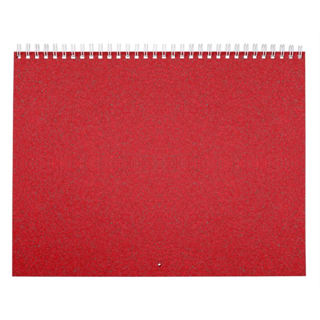 Textured Tomato Red Custom Wall Calendar (Cover)