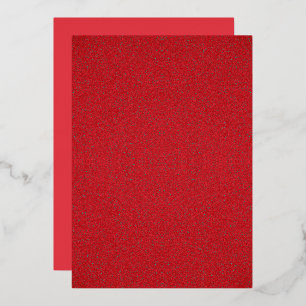 Textured Tomato Red Foil Invitation – Customisable
