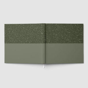 Textured Top Foil Guestbook – Custom Moss Green