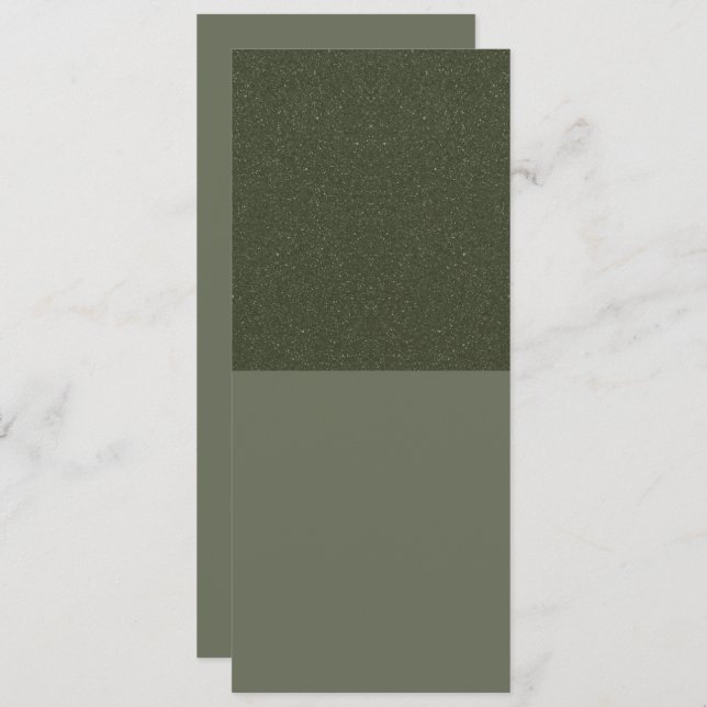 Textured Top Moss Green Flat Menu – Customisable (Front/Back)
