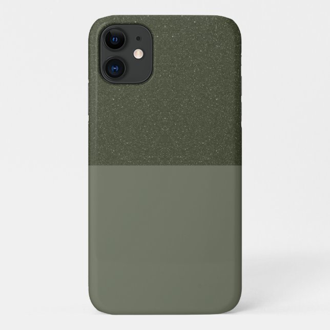 Textured Top Moss Green iPhone 11 Case – Customise (Back)