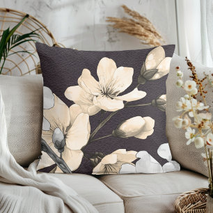 Textured Tranquillity: Cherry Blossom Serenade Cushion