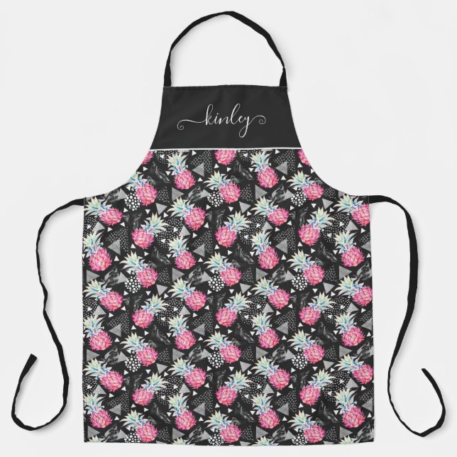 Textured Triangle Pineapple Pattern Apron (Front)