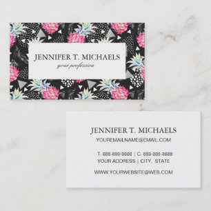 Textured Triangle Pineapple Pattern Business Card