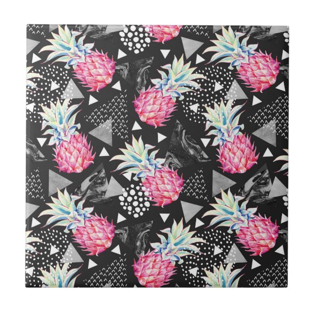 Textured Triangle Pineapple Pattern Ceramic Tile (Front)