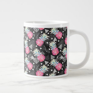 Textured Triangle Pineapple Pattern Large Coffee Mug