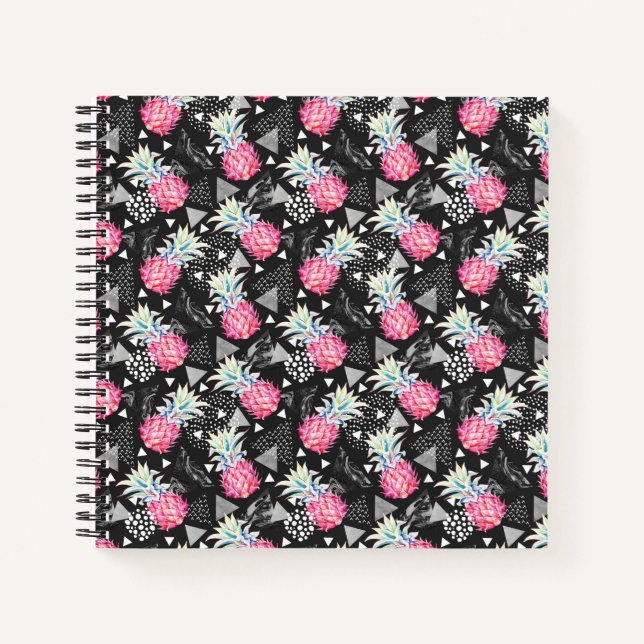 Textured Triangle Pineapple Pattern Notebook (Front)