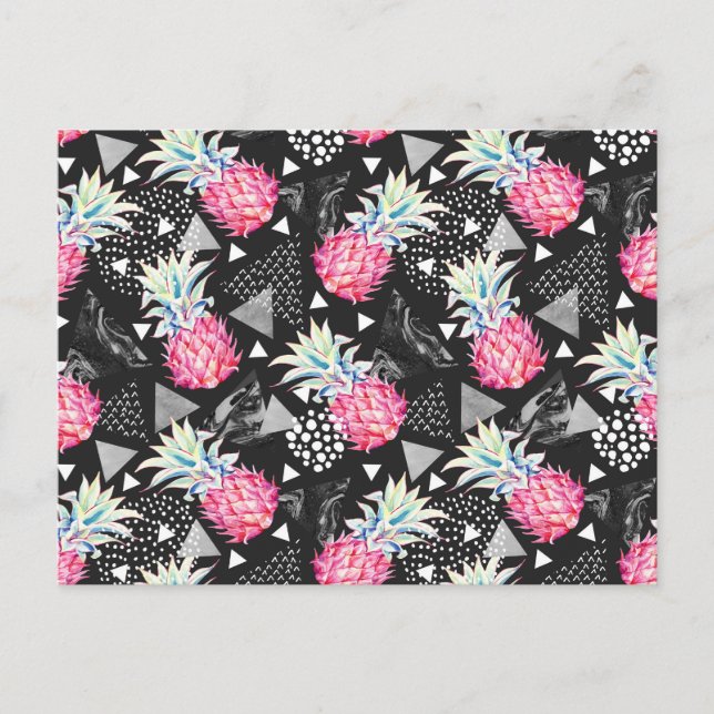 Textured Triangle Pineapple Pattern Postcard (Front)
