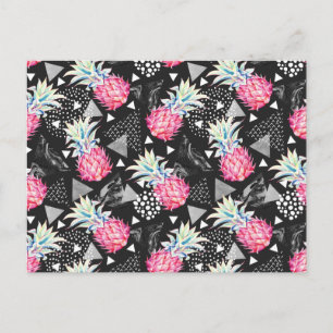 Textured Triangle Pineapple Pattern Postcard