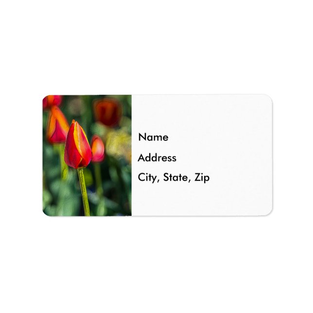 Textured Tulip Garden Address Labels (Front)