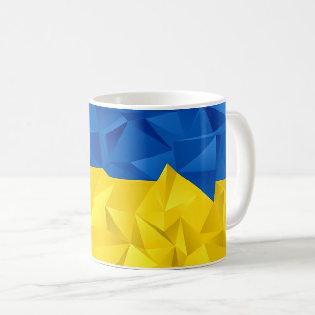 Textured Ukrainian flag Coffee Mug (Front Right)