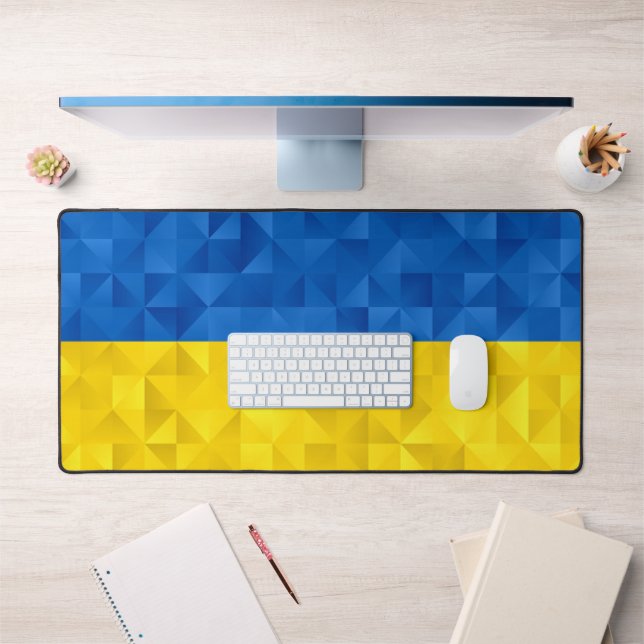 Textured Ukrainian flag Desk Mat (Office 1)