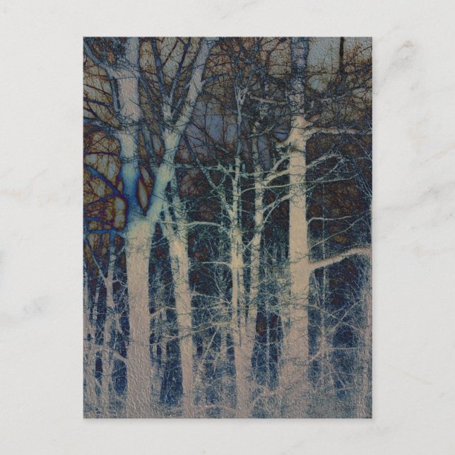 Textured Winter Abstract Postcard (Front)