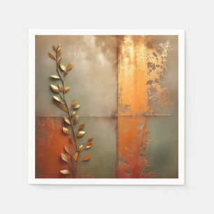 Textured Worn Metal in Copper Napkin