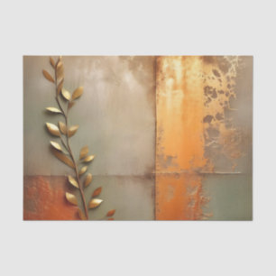 Textured Worn Metal in Copper Tissue Paper