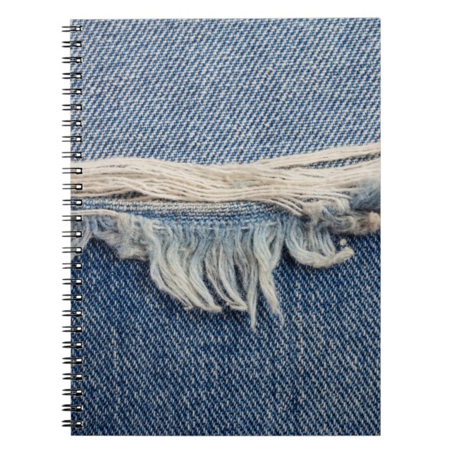 Textures ripped jeans background. notebook (Front)