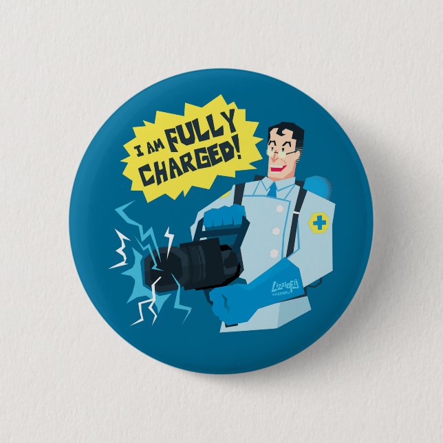 TF2 Medic fully charged badge pin (Front)