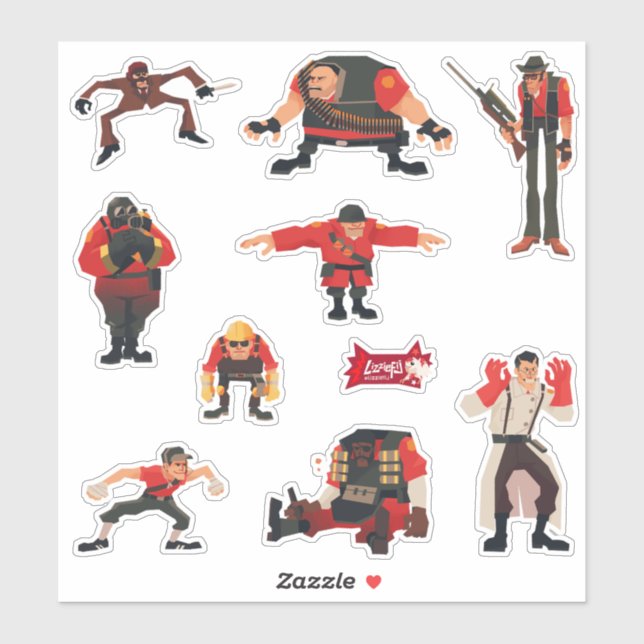 TF2 Meme mercenaries sticker set (Sheet)