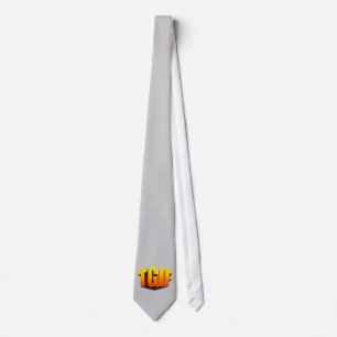 TGIF 3D Yellow Rainbow Airbrush Tie