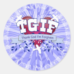 TGIF CLASSIC ROUND STICKER