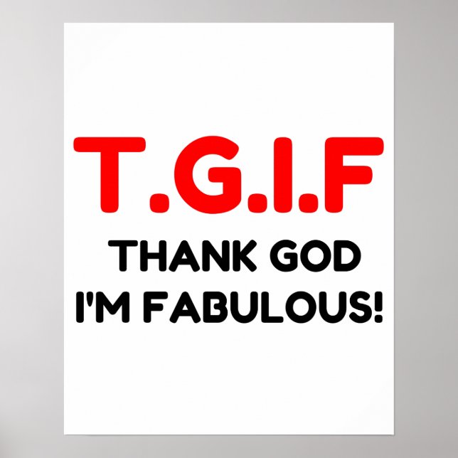 TGIF FABULOUS POSTER (Front)