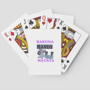 TGIF Hakuna Matata Hands Off Boo Funny Face Playing Cards