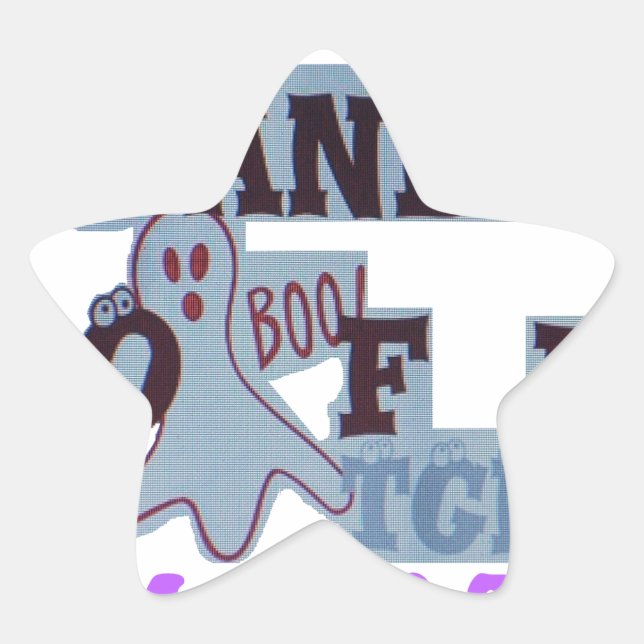 TGIF Hakuna Matata Hands Off Boo Funny Face Star Sticker (Front)